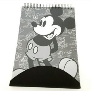 Disney Parks Mickey Mouse Notebook Spiral Bound Sketchbook Set with Pencils NWT